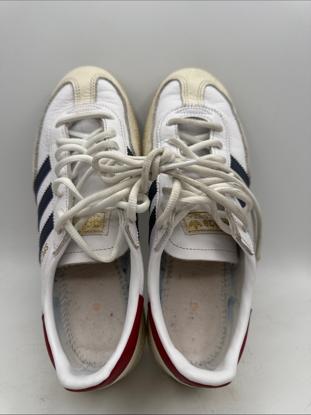 Adidas HAMDBALL SPEZIAL men’s 6.5 women’s 7.5 blue strip red heel S11 - Picture 4 of 6